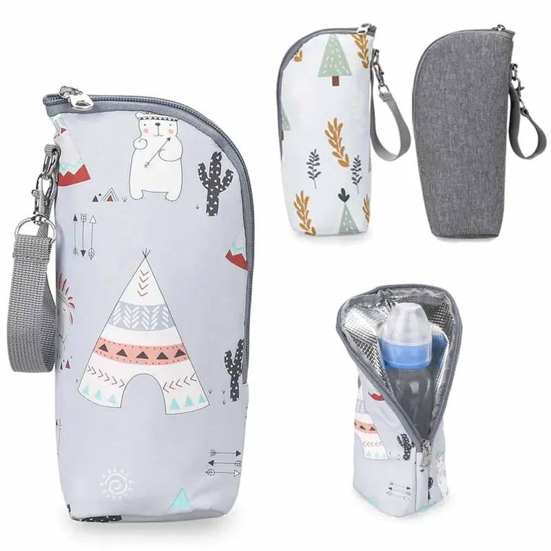 Baby flasche Wärmer Tasche tragbare Säuglings flasche Aluminium folie Isolierung Ausflug Kinderwagen Hänge tasche für Aufbewahrung becher