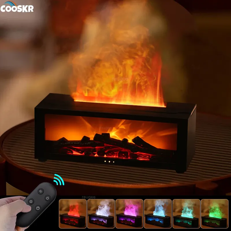 Luftbefeuchter Ätherische Öle Luftbefeuchter Hause Aroma Luftbefeuchter Flamme Automatische Duft Diffusor Mit LED Licht Fernbedienung