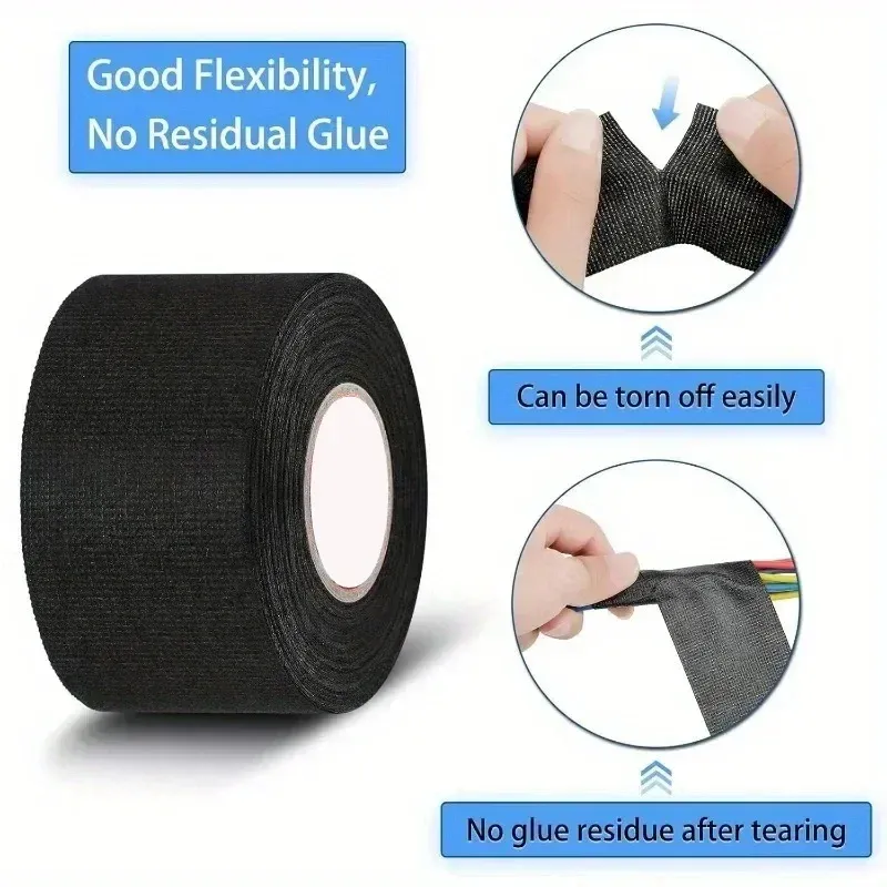Auto Kabelbaum Verdrahtung Stoff Webstuhl Elektrische Wärme Band Beständig Verdrahtung Bundle Band Coroplast Klebstoff Automotive Tuch Band