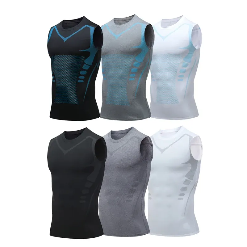 Herren-Kompressions-Tanktop für Herren, Fitnessstudio, ärmellos, schnell trocknend, Sportbekleidung, für Herren, Fitness, Bodybuilding, Weste, Workout, Muskel-Top