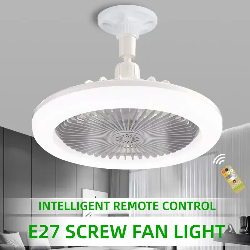 Drehbarer 3 in1 Decken ventilator mit fern gesteuerter Beleuchtungs lampe e27 Konverter basis Beleuchtungs basis Schlafzimmer Wohnzimmer Miflame