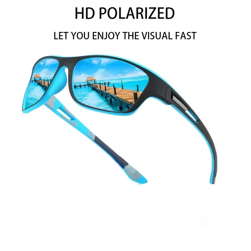 Polarisierte Angel-Sonnenbrille für Herren, für Herren und Damen, Radfahren, Fahren, Wandern, Sonnenbrille, blendfrei, UV400-Brille, TAC-Linse, 1 Stück