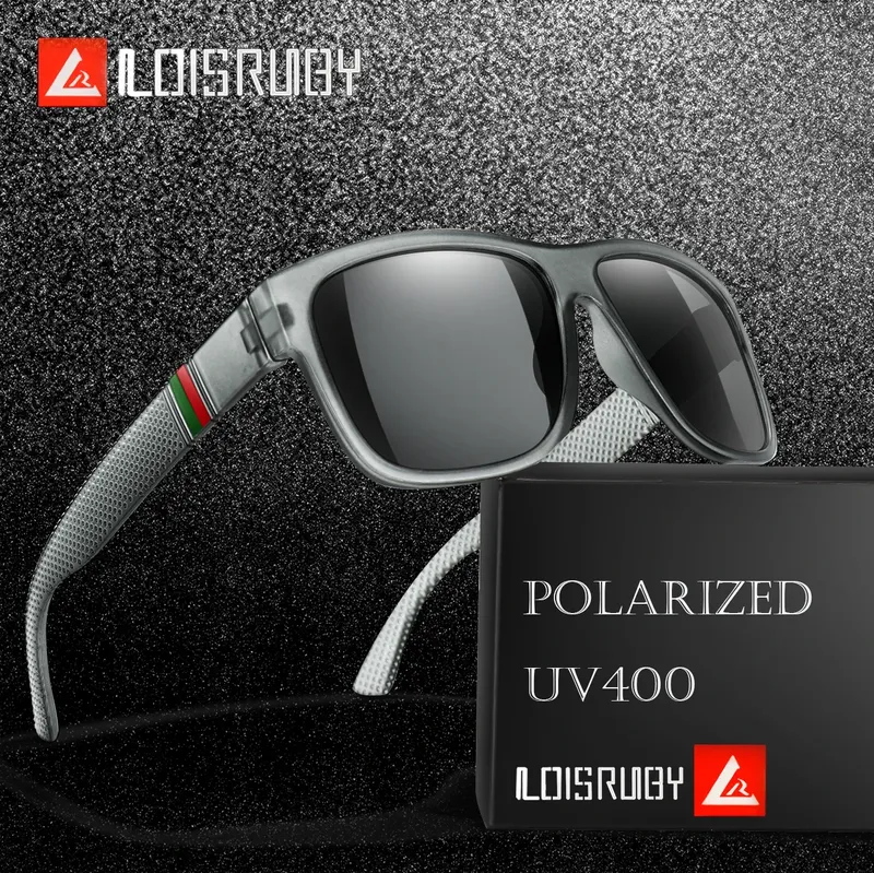 Klassische Marke Männer Platz Polarisierte Angeln Sonnenbrille Im Freien Fahren Radfahren Laufen Brille Vintage Großen Rahmen UV400