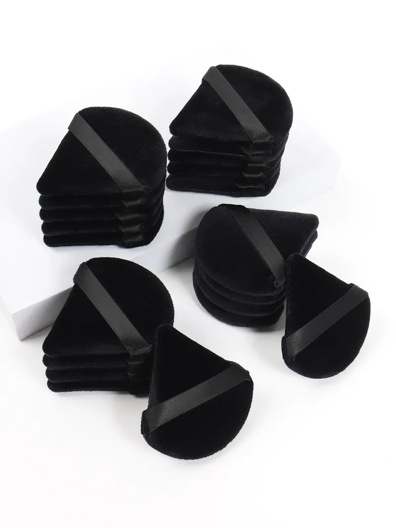Schwarz Dreieck Puderquaste Gesichts Make-Up Schwamm Weiche Samt Kosmetik Puff Mixer Schönheit Foundation Make-Up Schwamm Make-Up Zugang