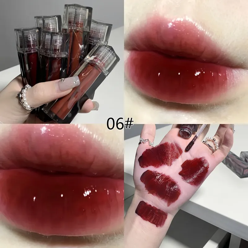Adorable Bear Mirror Lip Glaze – langanhaltender, lichtbeständiger, feuchtigkeitsspendender flüssiger Lippenstift mit wässriger Textur – luxuriöses, glänzendes Shin