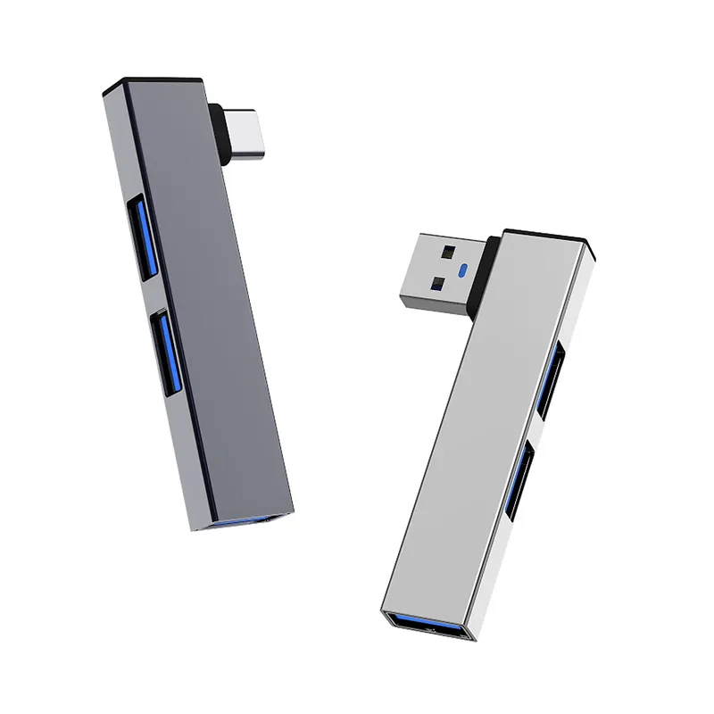 3-in-1-USB-HUB OTG USB 3.0/Typ-C 3.0 bis 3 USB-USB-Splitter-Hub Geschwindigkeit 5,0 Gbit/s 3 Port Typ C HUB für PC Laptop Notebook