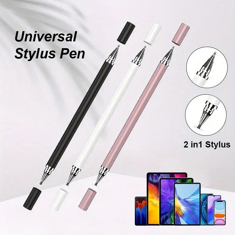2-in-1-Universal-Eingabestift für Touchscreens, kompatibel mit kapazitiven Touchscreens für iPhone, iPad, Android, kapazitiver Eingabestift