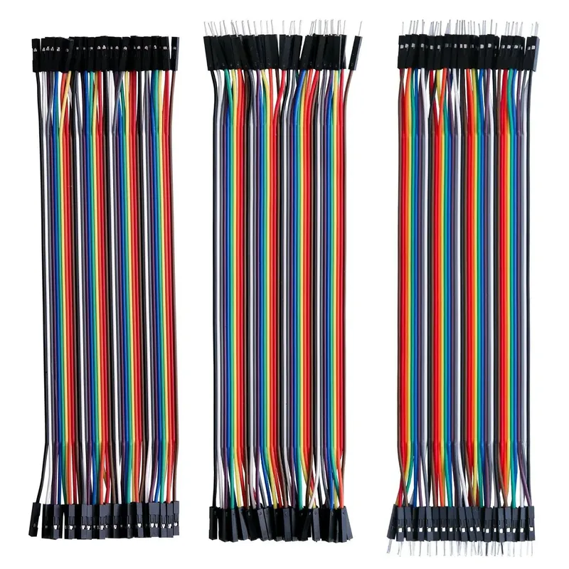 Dupont Line 20 cm 40-poliger Stecker auf Stecker + Stecker auf Buchse und Buchse auf Buchse, Überbrückungsdraht, Dupont-Kabel für Arduino DIY KIT