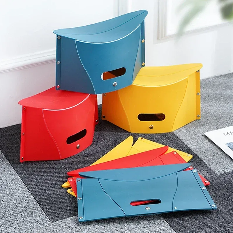 Kunststoff-Klappstuhl, tragbarer Klappstuhl, Outdoor-Stuhl, Camping, tragbarer Hocker, Aufbewahrungshocker