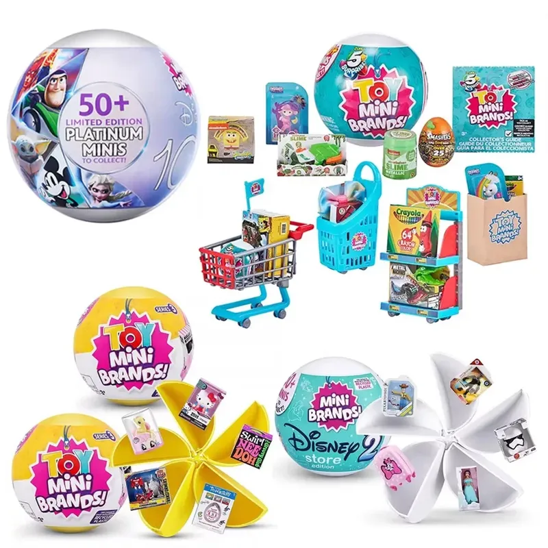 5-Überraschungsball, Mini-Marken, Supermarkt, Einkaufsszene, Miniatur-Gashpon, Kapsel, Spielzeugfiguren, Sammlung, Kindergeburtstagsgeschenke