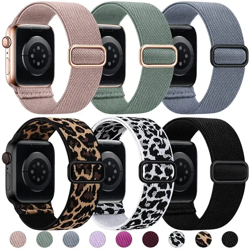Nylon armband für Apple Uhren armband Ultra2-1 49mm 41mm 45 mm 38/42 böhmisches elastisches Armband iwatch Serie 9 8 7 6 5 4 3 se 40/44mm