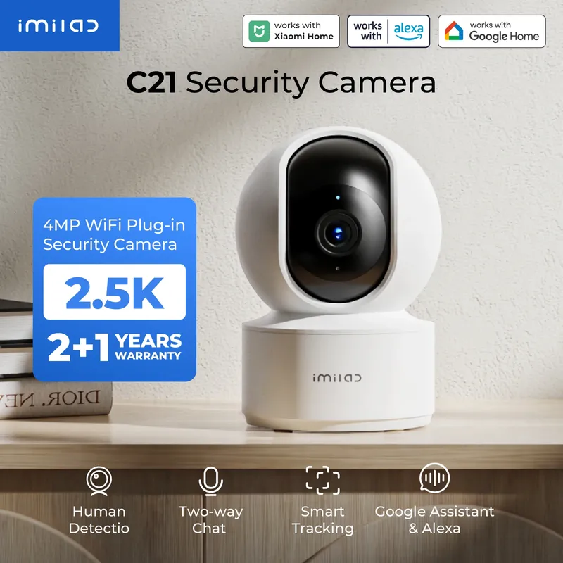 IMILAB C21 2.5K IP-Sicherheitskamera mit 360°-Funktion °   Nachtsicht-Babyphone mit 2-Wege-Audio und KI-Erkennung, kompatibel mit Xiaomi Home