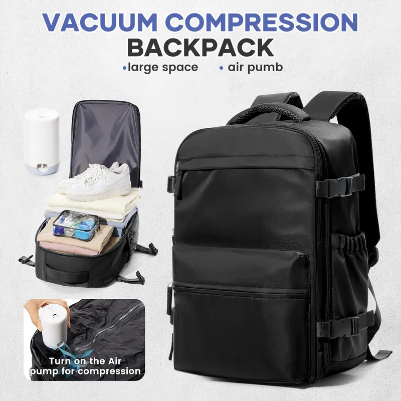 Vakuum-Rucksack, Reisetasche für Herren, großer Rucksack, Business-Laptop-Rucksack, Damen und Herren, erweiterbarer Rucksack, Schultasche