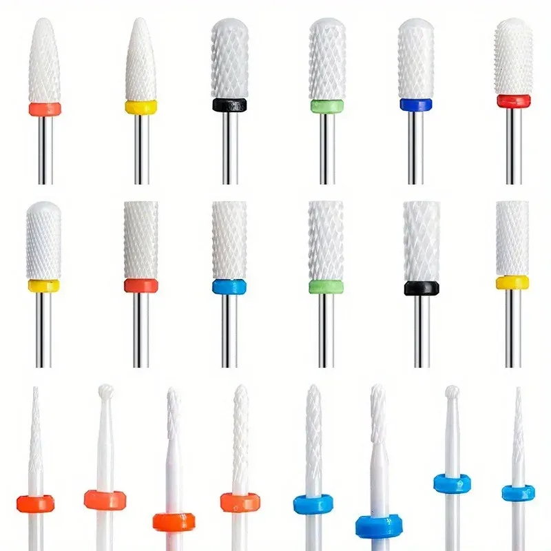 1Pcs Keramik Fräser Nagel Bohrer Bits Elektrische Maniküre Bohrer Pediküre Mühle Bits Maschine Dateien Nail art zubehör Werkzeug