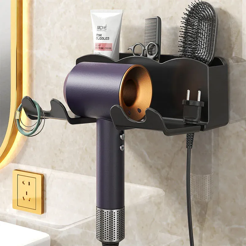 Haar Trockner Lagerung Rack Badezimmer Luftkanal Lagerung Und Platzierung Rack Hängen Rack Nicht Perforierte Badezimmer Wand Halterung
