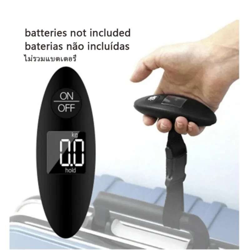 40 kg/100 g tragbare Gepäckwaage, hochpräzise digitale Reise-Hängewaage mit Gurtband, digitales elektronisches LCD-Gepäck