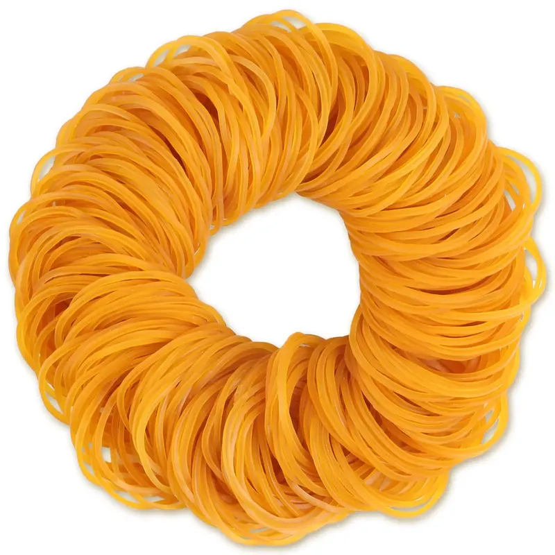 Gelbe Gummibänder für Büro und Verpackung, 40 mm elastische Latexbänder, verschiedene Mengen für Aktenordner, Post, Geld, Großpackung