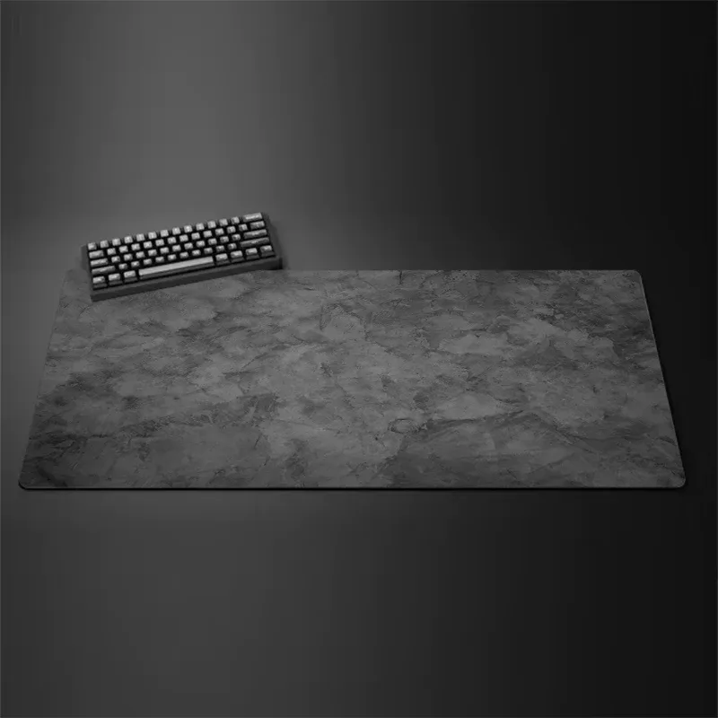 Graues Mauspad, groß/klein, Overlock-Mauspad, XXL, Desktop-Tastatur, Tischunterlage, graue Serie, Spiel-Schreibtischunterlage, Computerzubehör