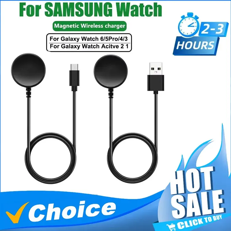Für Samsung Galaxy Watch 7/6/6 Classic/5/5 Pro/4/4 Classic Ladegeräte USB-C Ladegerät Smart Watch Zubehör Ersatz Ladegerät