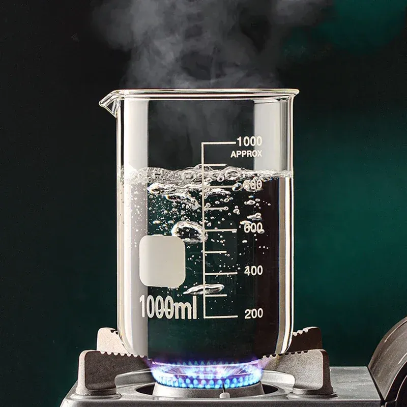 Transparenter Messbecher aus Borosilikatglas mit hohem Borosilikatgehalt, klare Skala, Laborbecher, Küchenwerkzeug, Backmessbecher, 50–1000 ml