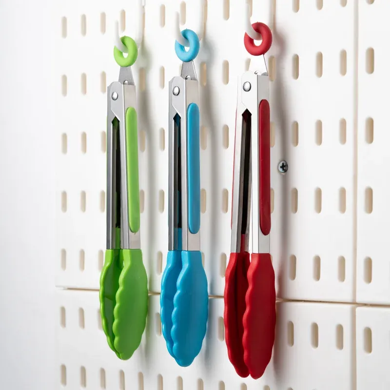 1-teilige, hochtemperaturbeständige Nylon-Lebensmittelklammer aus Edelstahl für den Außenbereich, Grill- und Brotklammer, Küchenutensilien