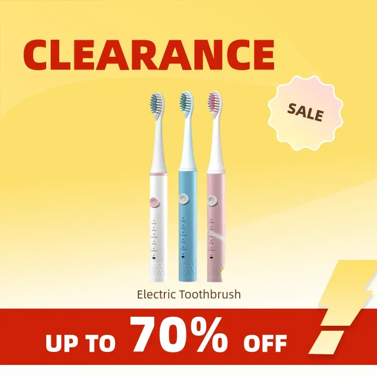Clearance_Jianpai Elektrische Schallzahnbürste für Erwachsene, blau, rosa, für Erwachsene, 5-Gang-Modus, USB-Aufladung, IPX7 wasserdicht, elektrische Schallzahnbürste