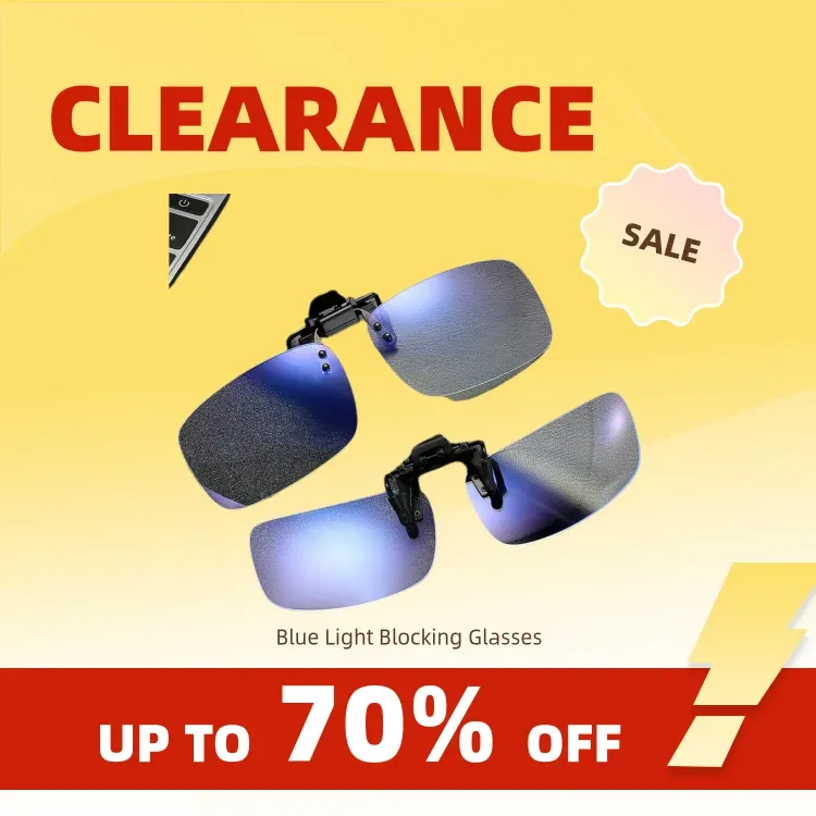 Clearance_Anti Blaulicht-Brille für Damen und Herren, Clip-on-Brille, transparent, für Computer, Telefon, Blue-ray-Brille, modischer Clip, hochklappbare Glasse
