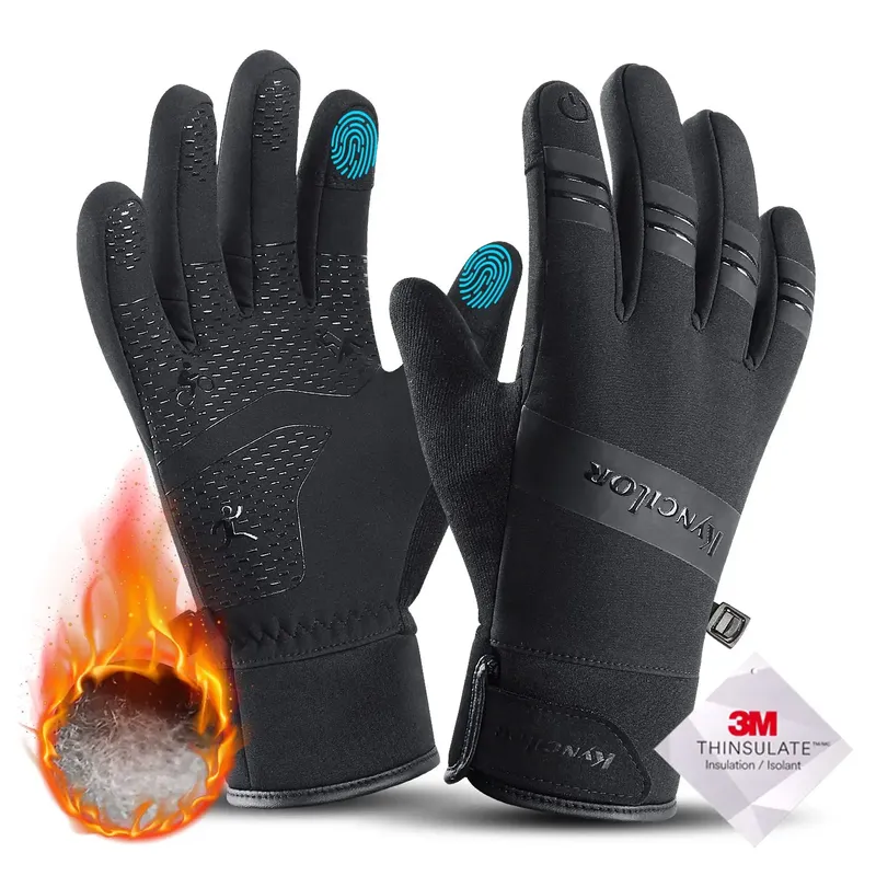 3M Handschuhe Schwarz Wasserdicht Winter Warm Radfahren Outdoor Sport Laufen Reiten Motorrad Ski Touchscreen Snowboard Handschuhe Männer