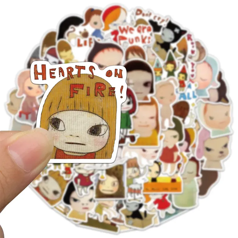 50/100/150PCS Yoshitomo Nara Aufkleber Niedliche Handbücher Material Handyhüllen Laptop Koffer Wasserbecher Wasserfeste Aufkleber