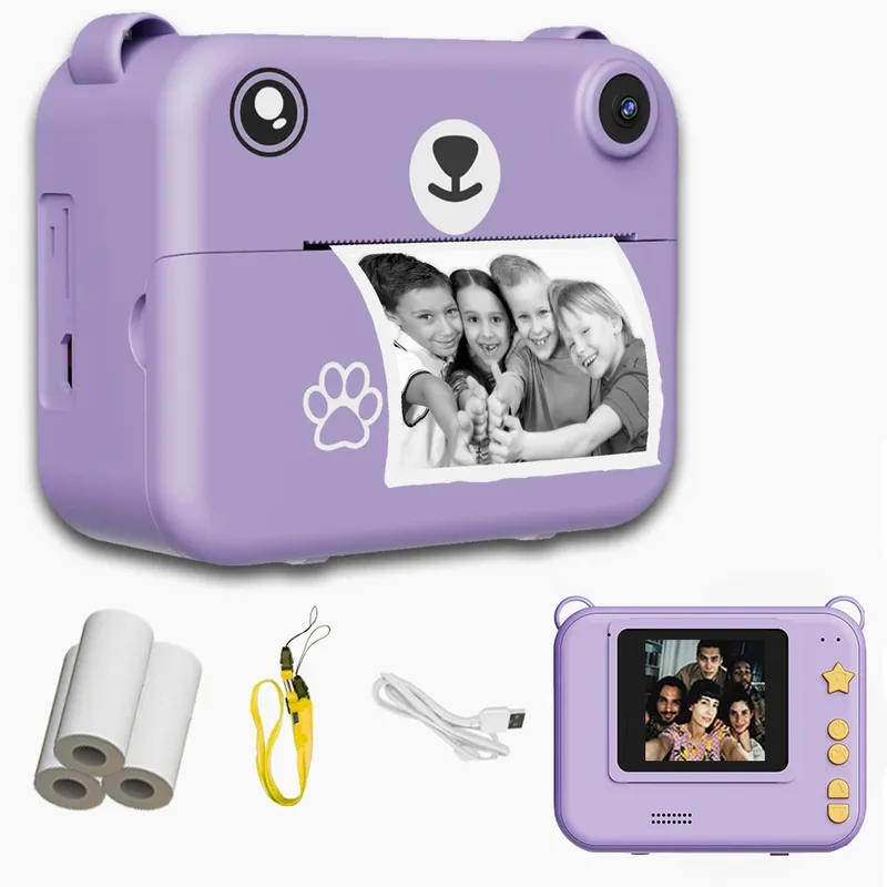 Digitale Kinderkamera Fotografie Sofortdruck Foto 1080P HD Videorecorder Mini Thermodrucker Pädagogische Geburtstagsgeschenke