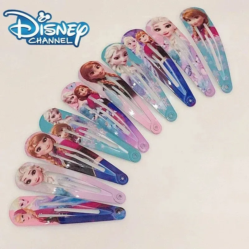 Zufällige 5/10 Stück Frozen Elsa Haarspange für Kinder, niedlicher Disney-Haarschmuck, digital bedruckte Haarspange, minimalistische Geburtstagsgeschenke