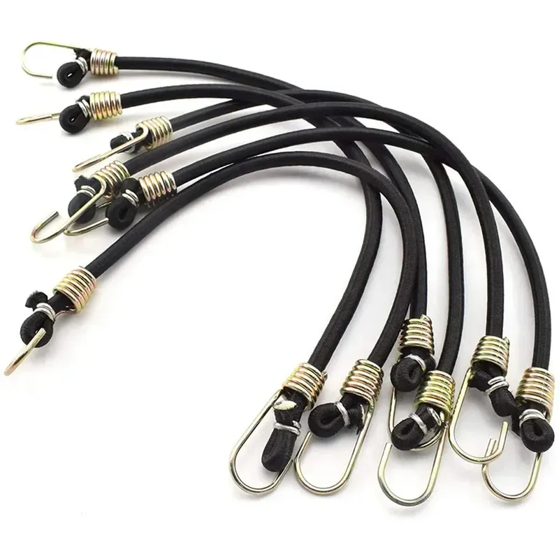 10 Stück robuste elastische Bungee-Seile mit Karabiner, Gepäckschnur, 30 cm, Gepäck-Verpackungsseile, Camping-Zubehör