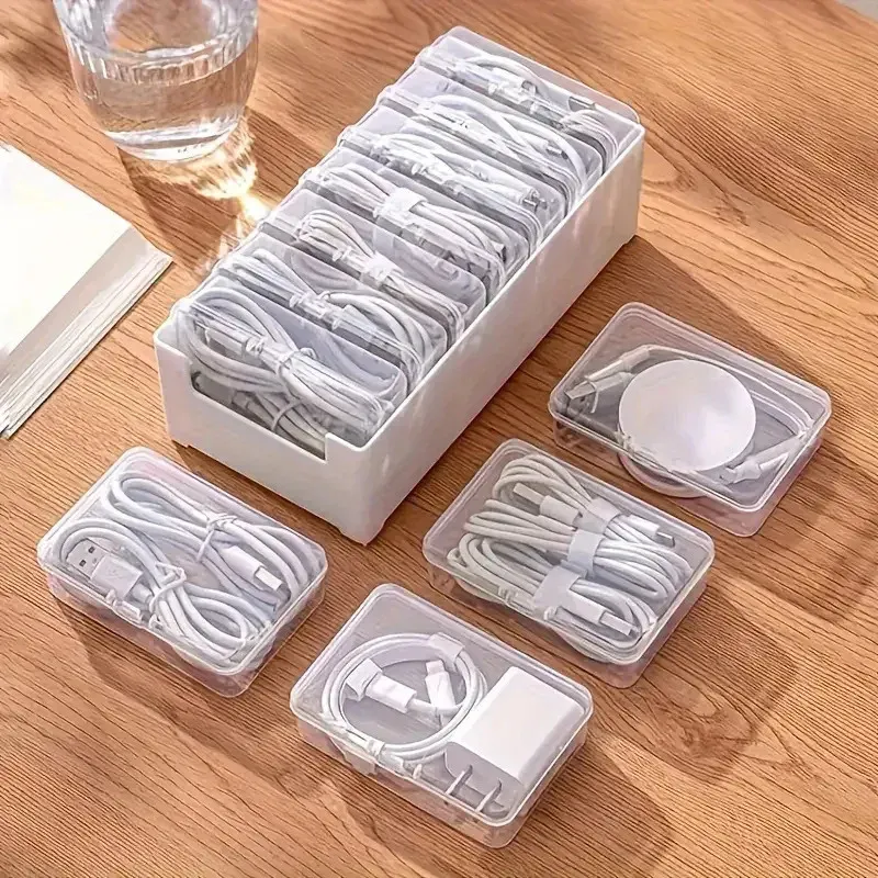 Kabel-Organizer, robuste Kunststoff-Aufbewahrungsbox, täglicher Bürobedarf, verschiedene Ladegurte und mobiles Gerätemanagement
