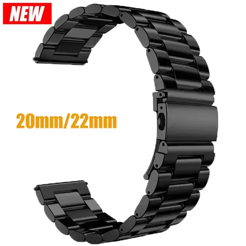 Edelstahlband für Samsung Galaxy Watch 7/FE/6/5 Pro/4/Classic 20 mm 22 mm Metallarmband Amazfit GTS-GTR-4-3-2e-Mini Armband