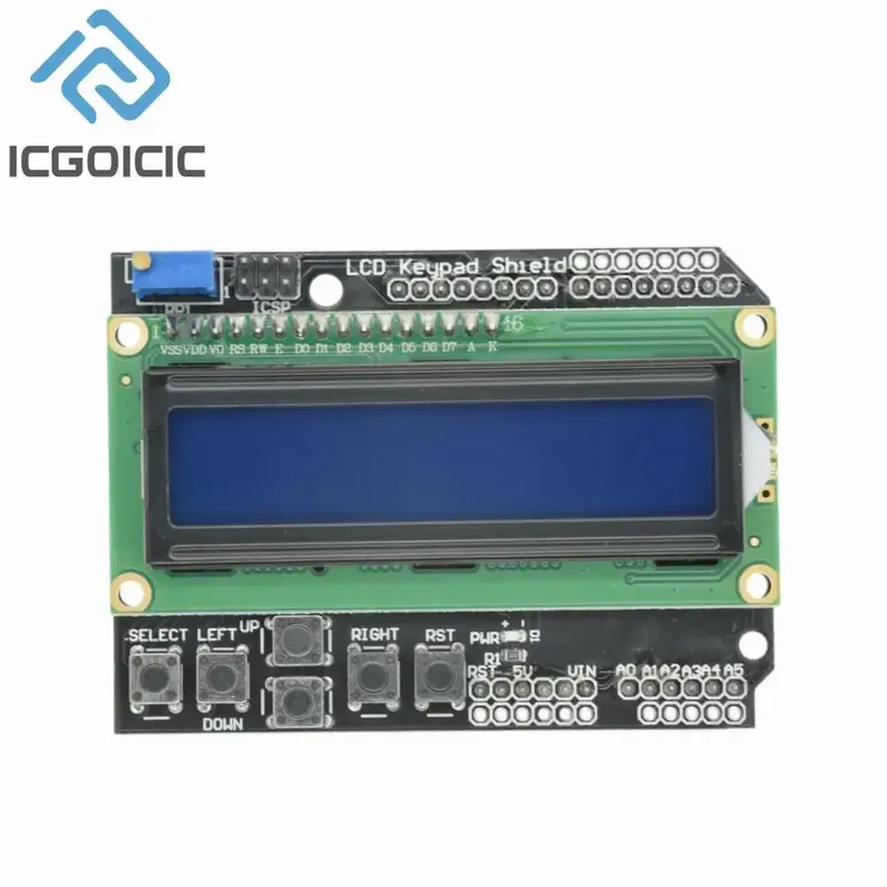 LCD1602 Zeicheneingang/Ausgang Erweiterungsplatine LCD-Tastatur LCD Shield LCD-Anzeigemodul für Arduino Raspberry PI