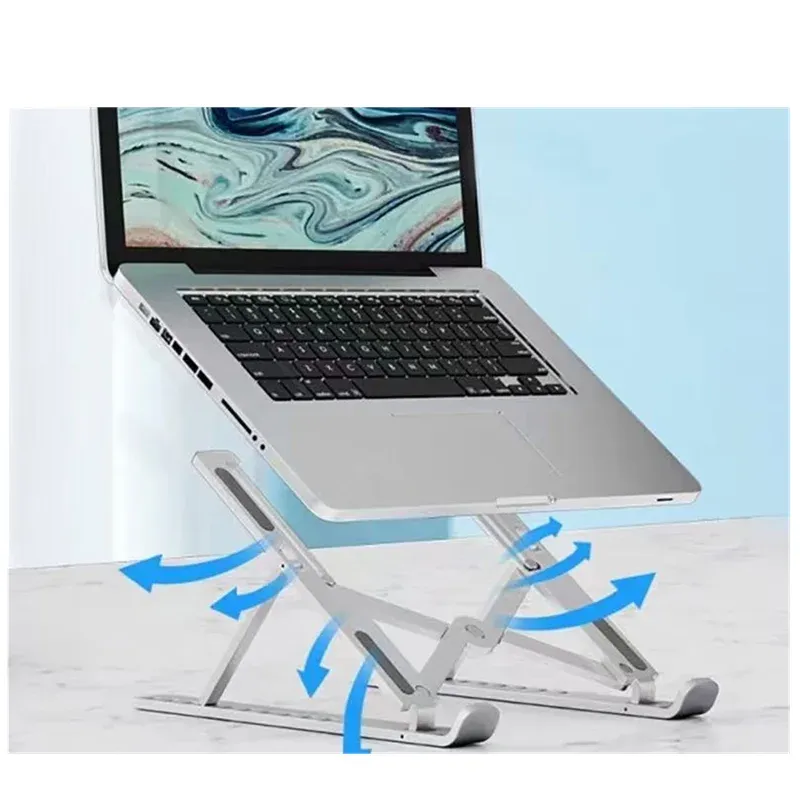 Faltbarer Laptop-Ständer, verstellbar, tragbar, Notebook-Halterung, Stützbasis, ABS-Halter für MacBook Air Pro, Zubehör, praktisch