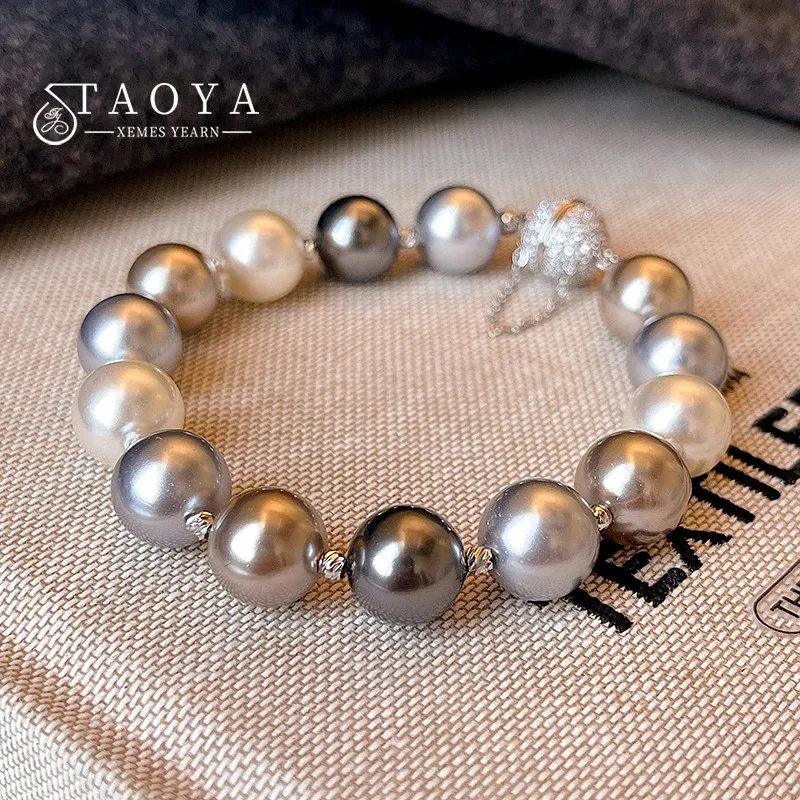 High-End-Farbe Perle Perle Magnetschnalle Armband 2024 Neuer Schmuck für Frauen Luxus-Accessoires Hochzeit Party Ungewöhnliche Armbänder