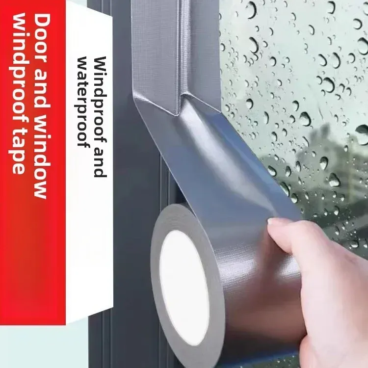 10 m dickes Industrieband (Silbergrau) – einseitig, wasserdicht/winddicht, verschleißfest für Reparatur- und Bündelaufgaben