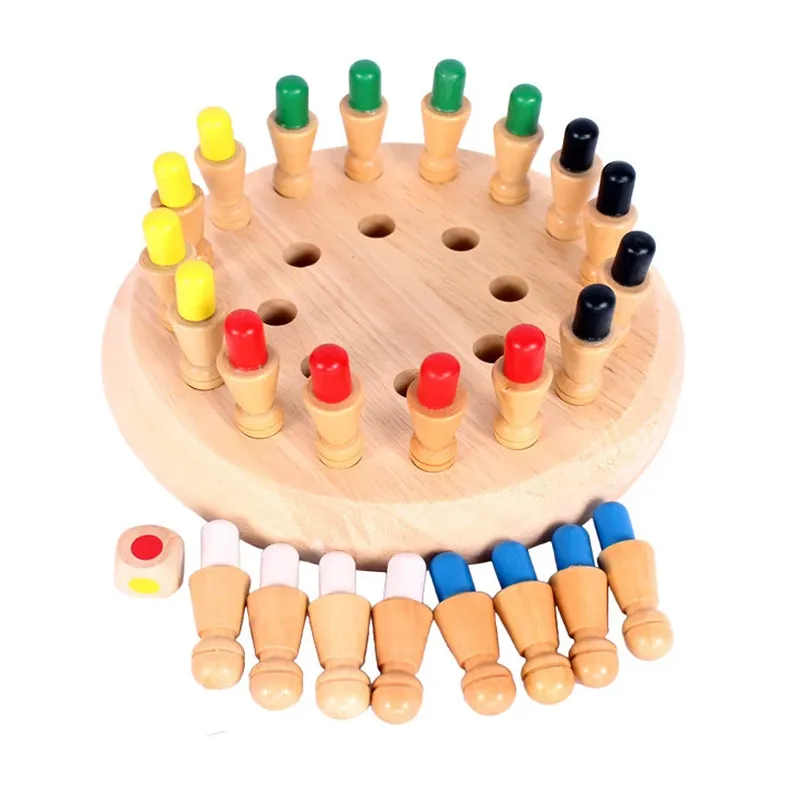 Holz Speicher Spiel Stick Schach Farbe Spiel Bord Puzzles Montessori Pädagogisches Spielzeug Kognitive Fähigkeit Lernen Spielzeug Für Kinder