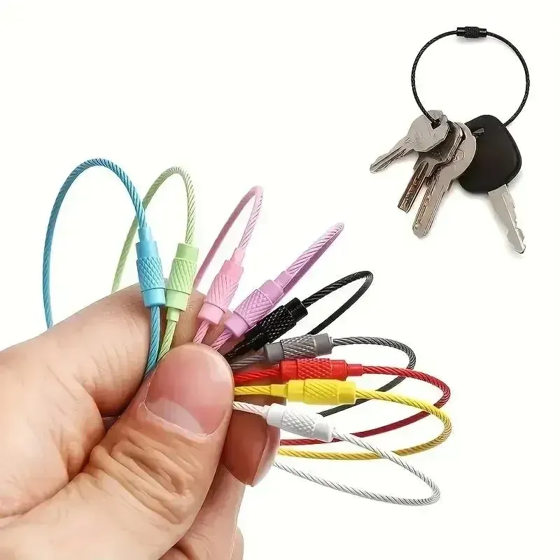 10 Stück bunte Gepäckanhänger-Clips aus Edelstahldraht, langlebig und einfach zu installieren, perfekt für Reisen und den täglichen Gebrauch