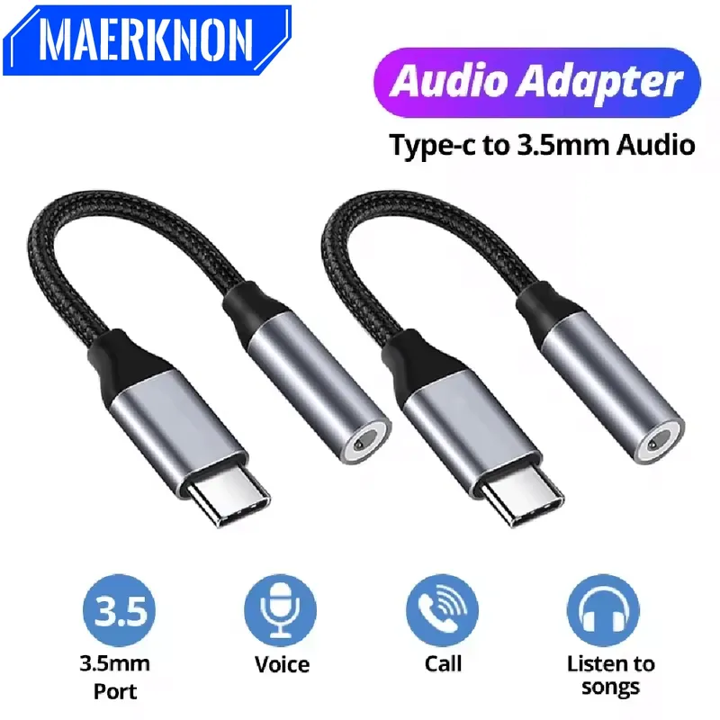 Typ C 3,5 Aux Jack Audio Kabel USB Typ C auf 3,5 mm Audio Adapter Kopfhörer Draht Konverter für iPhone 15 Samsung Galaxy S24 S23