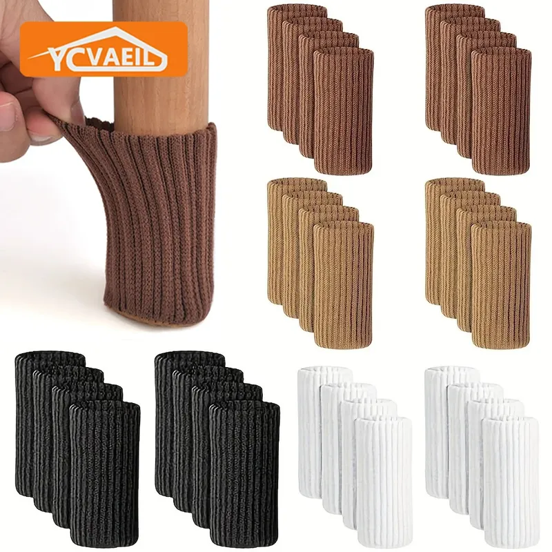 16Pcs Stuhl Beine Socken Gestrickte Möbel Füße Boden Protektoren Anti-slip Pads Stille Verdicken Tisch Stuhl Bein Socken abdeckungen