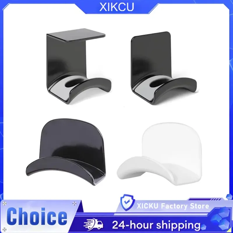 XIKCU Schreibtisch Universal Kopfhörer Ständer Adhensive Kunststoff Wand Halterung Aufhänger Headset Halter Unterstützung Für Gaming Kopfhörer Halterung