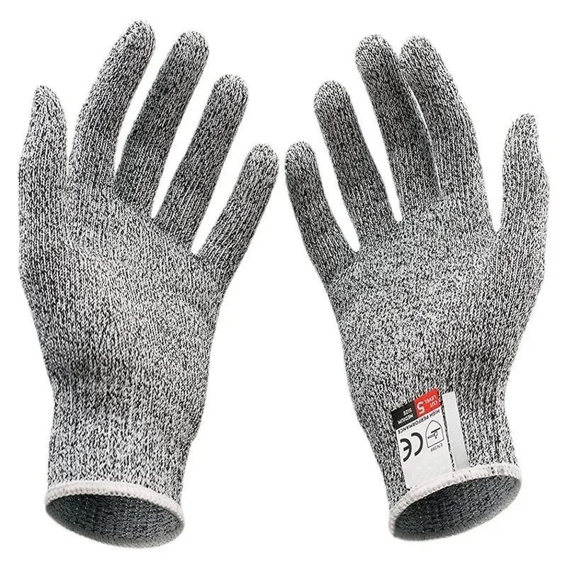 Schnittschutzhandschuhe für HPPE der Stufe 5, schnittfest, stichfest, Edelstahldraht, Sicherheitsschutz