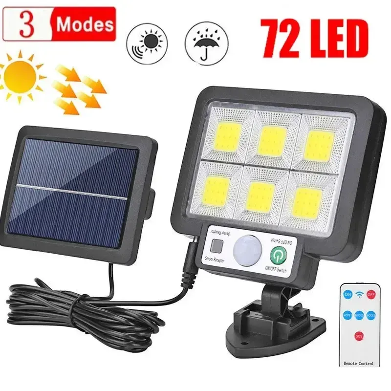 LED Solar Split Wand leuchte Bewegungs sensor Sonnenlicht Licht 3 Modus im Freien wasserdicht Notfall Straße Garten Sicherheit Dekor Lampe