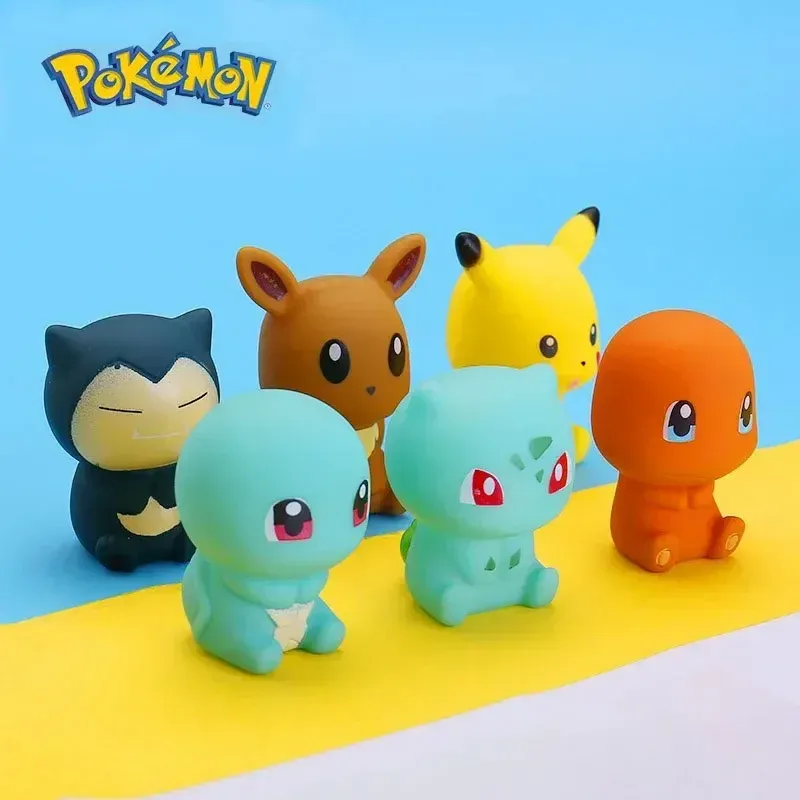 6Pcs Pokemon Action Figure Pikachu Figuren Baby Kinder Spielen Wasser Bad Spielzeug Kinder Beregnung Dusche Dekompression Spielzeug