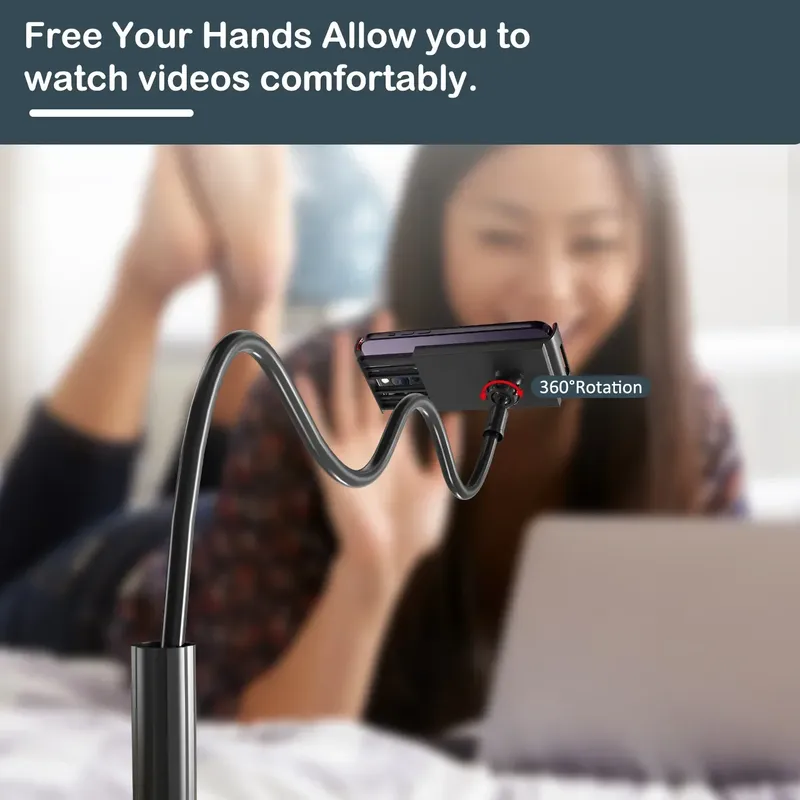 360 Grad verstellbarer Lazy Bed Schwanenhals Telefon Tablet Ständer Flexible Armhalterung Clip für iPad iPhone Samsung Zubehör Halter