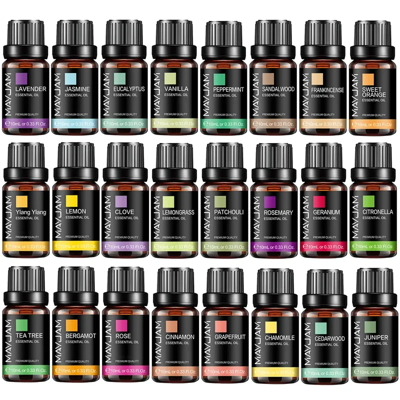 MAYJAM 10 ml ätherisches Öl Lavendel Jasmin Eukalyptus Vanille Sandelholz Bergamotte Rosmarin Citronella Zimt Duftöl