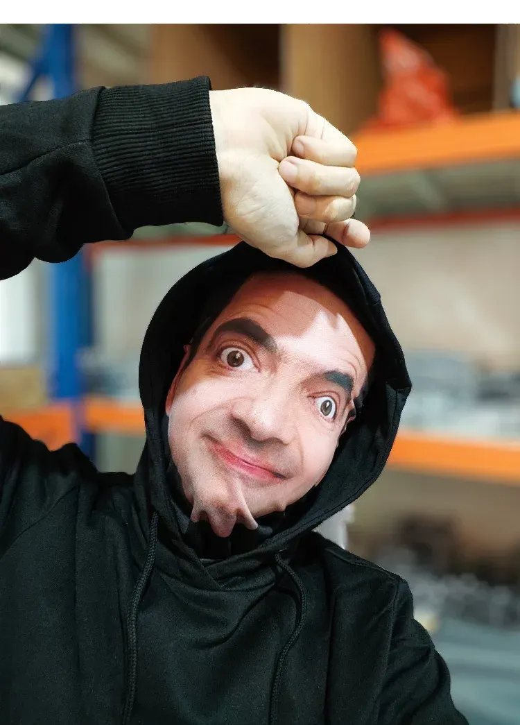 3D CR7 Messi Nahtlose Maske Lustiges Gesicht Bedrucktes Kopftuch Berühmte Person Eisseide Sonnencreme Kopfmaske Halloween Cosplay