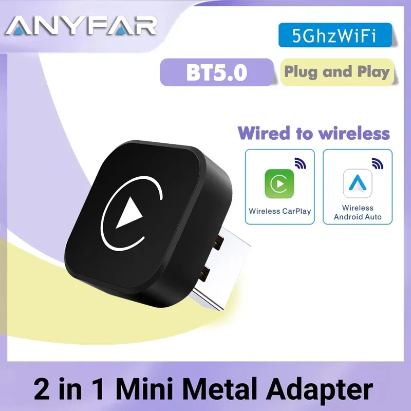 NEUE 2in1 Wireless CarPlay AI Mini Android Auto Box Plug & Play Automatische Verbindung Kompatibel mit 99% von Autos für Autoradio